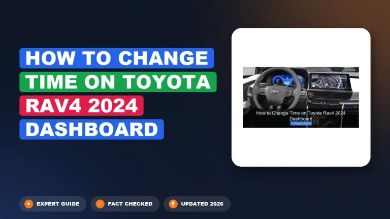 How To Change Time On Toyota Rav4 Dashboard How to 2026